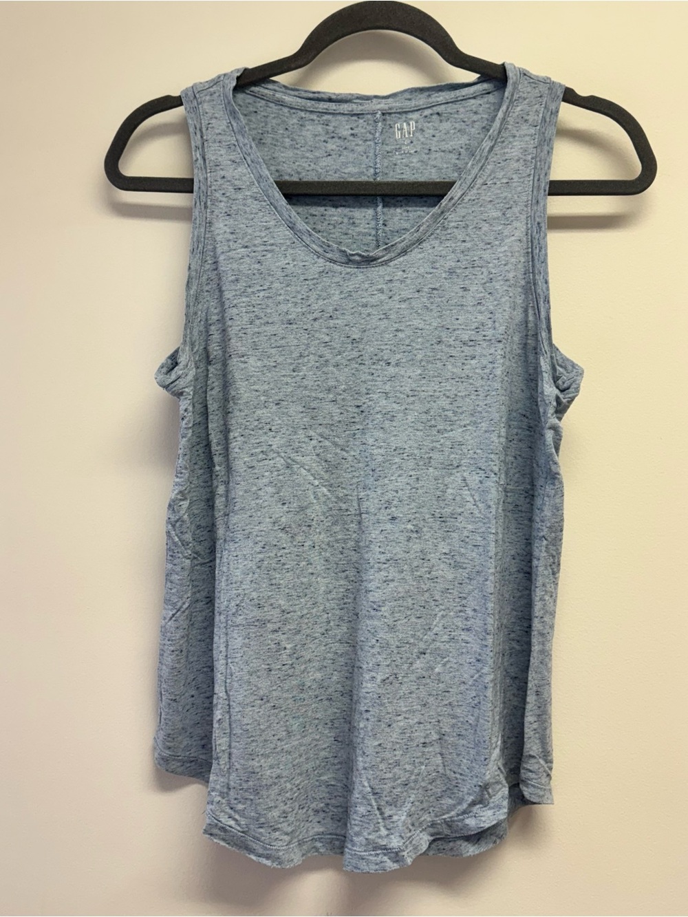 GAP Women's Heather Sky Blue Luxe Tank Top Size L